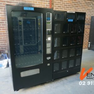 4 WIDE COMBO VENDING MACHINE WITH LOCKER SYSTEM